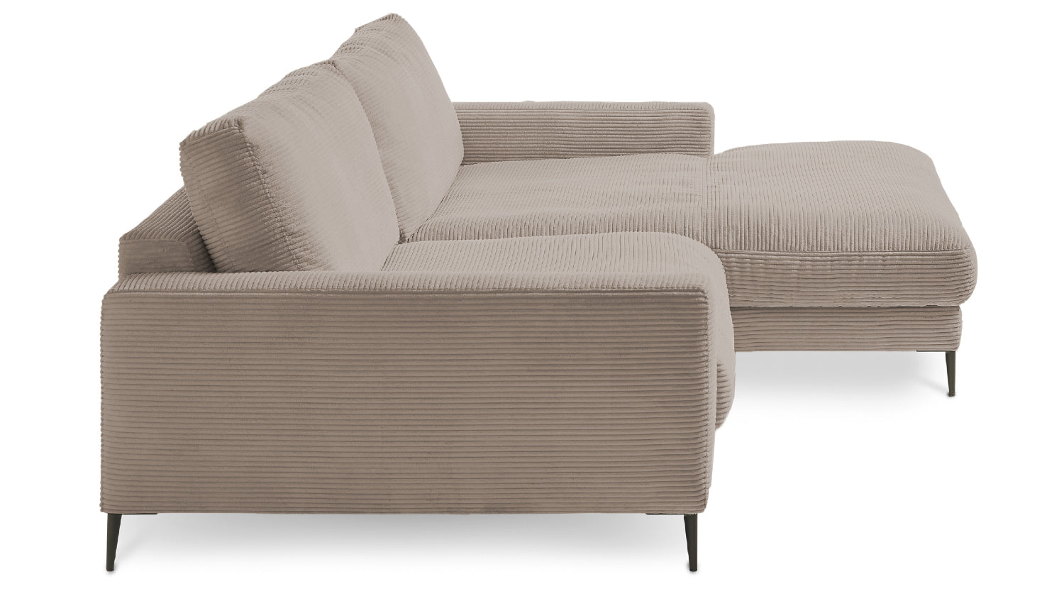 KAWOLA Ecksofa CARA Sofa Cord taupe