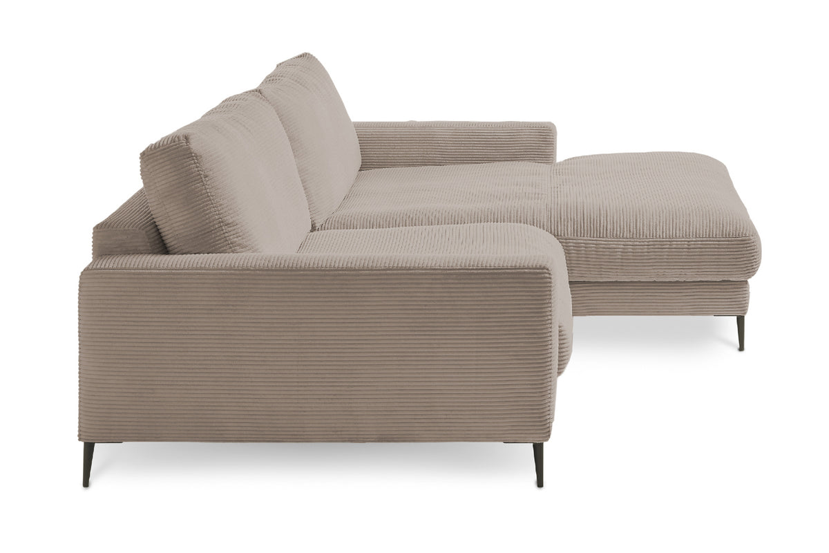KAWOLA Ecksofa CARA Sofa Cord taupe