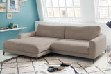 KAWOLA Ecksofa CARA Sofa Cord taupe