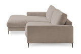 KAWOLA Ecksofa CARA Sofa Cord taupe