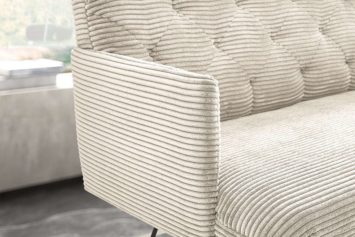 KAWOLA Esszimmerbank CHARME Cord cremeweiß