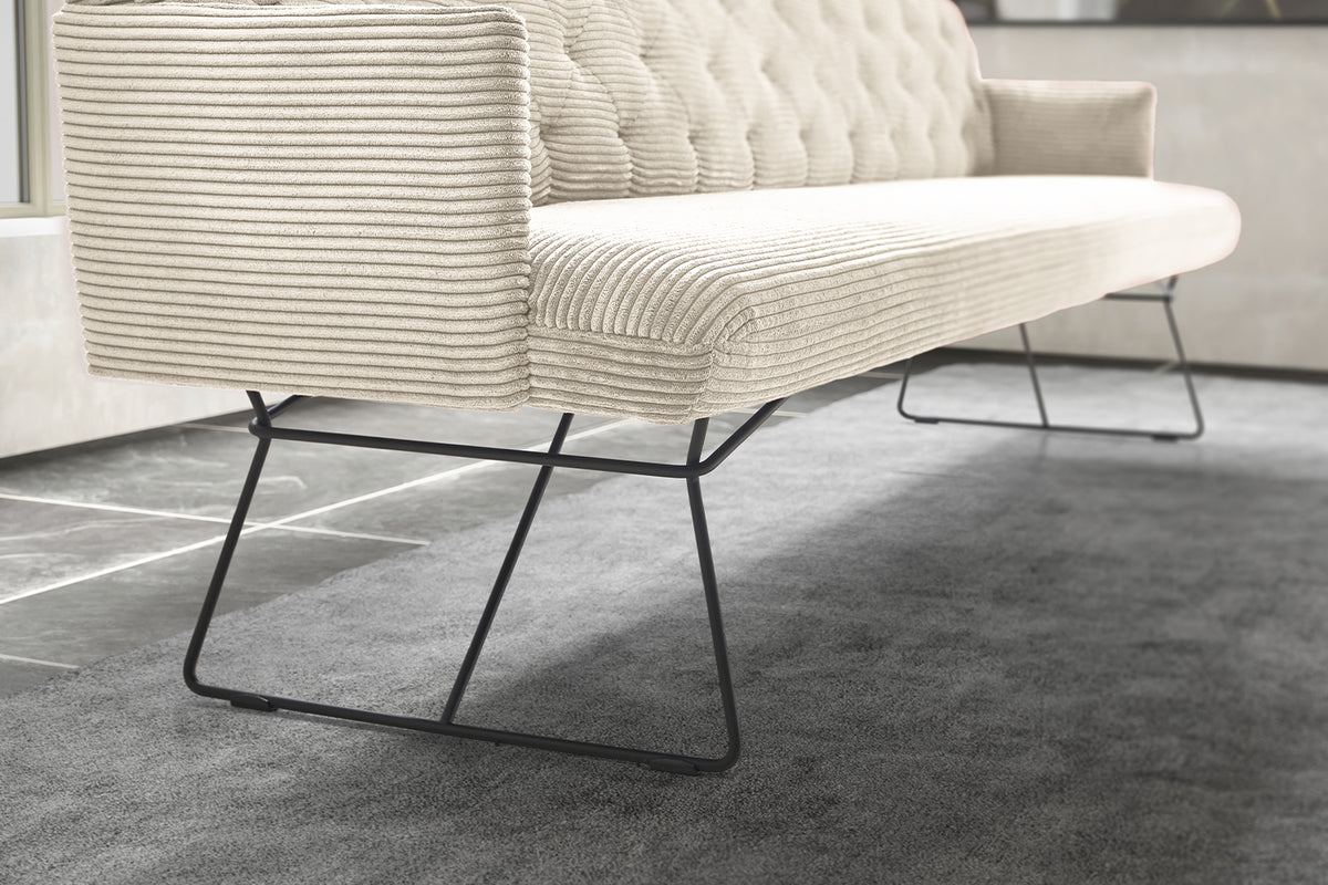 KAWOLA Esszimmerbank CHARME Cord cremeweiß