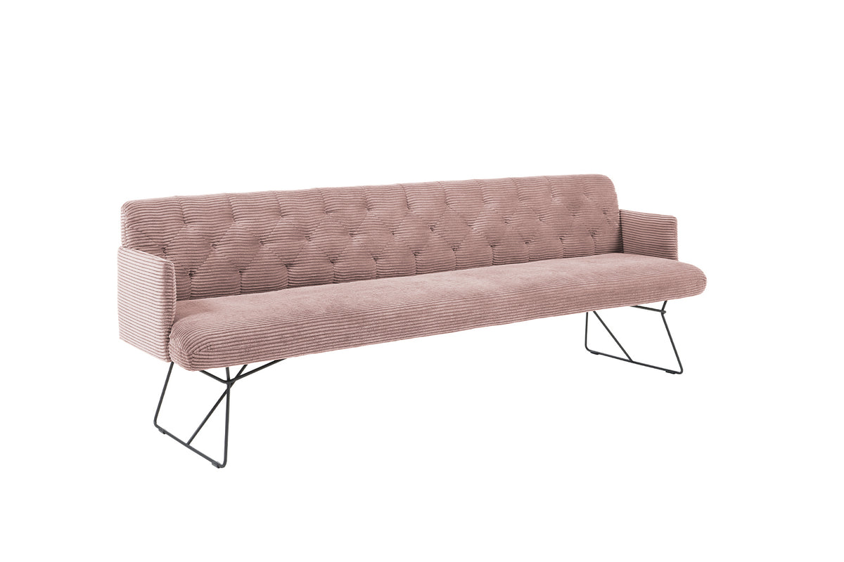 KAWOLA Esszimmerbank CHARME Cord rosa