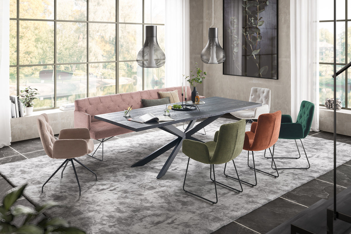 KAWOLA Esszimmerbank CHARME Cord rosa