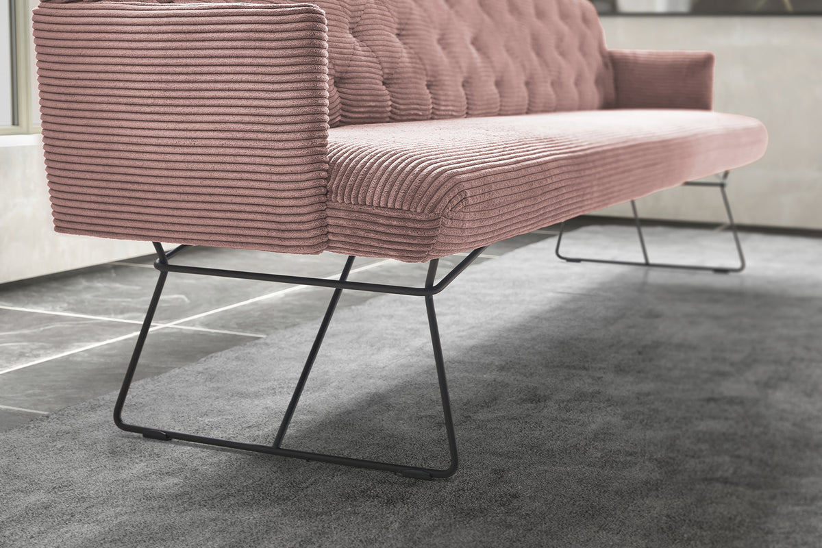 KAWOLA Esszimmerbank CHARME Cord rosa