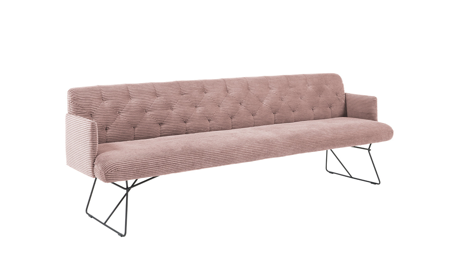 KAWOLA Esszimmerbank CHARME Cord rosa