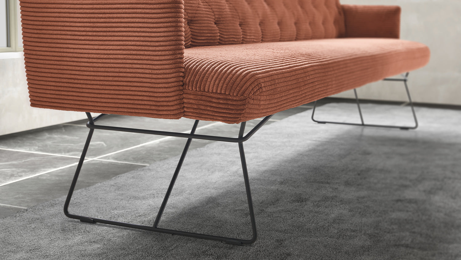 KAWOLA Esszimmerbank CHARME Cord rost