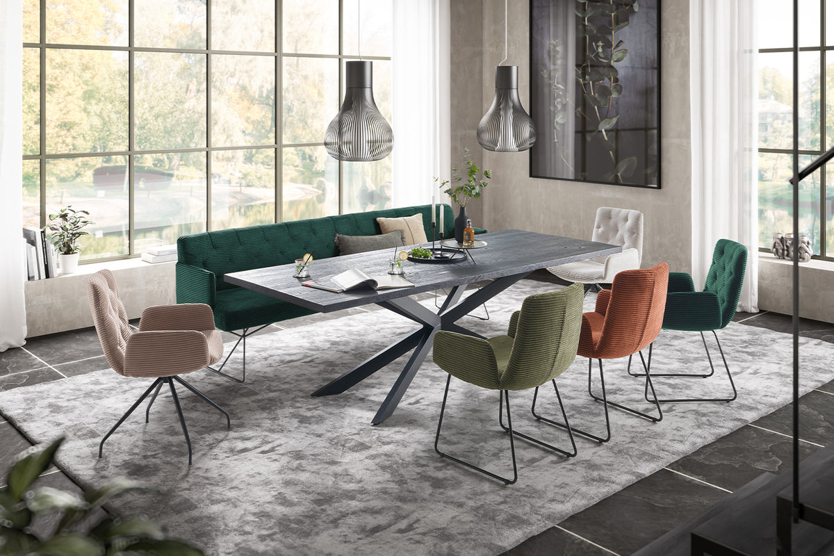KAWOLA Esszimmerbank CHARME Cord smaragd