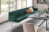 KAWOLA Esszimmerbank CHARME Cord smaragd, 4-Sitzer