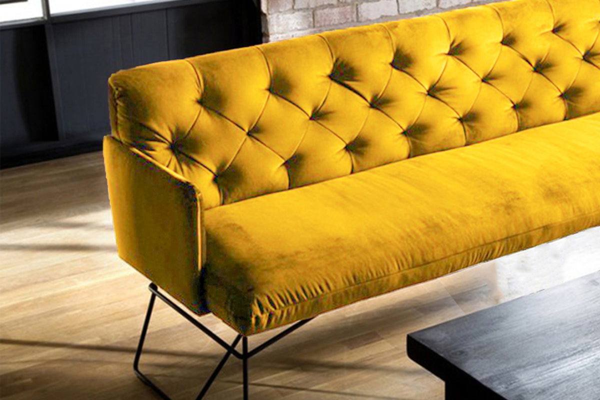 KAWOLA Esszimmerbank CHARME Velvet curry