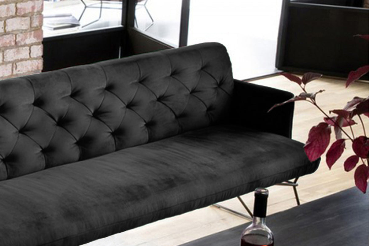 KAWOLA Esszimmerbank CHARME Velvet schwarz