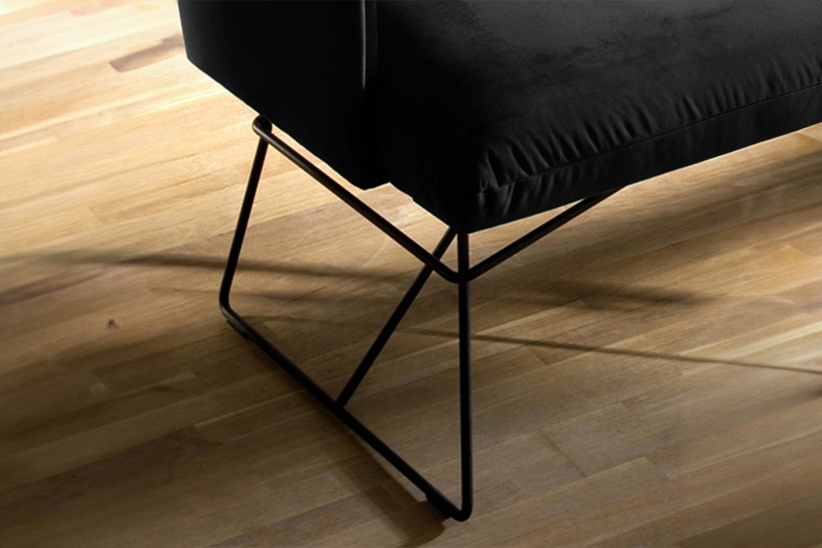 KAWOLA Esszimmerbank CHARME Velvet schwarz