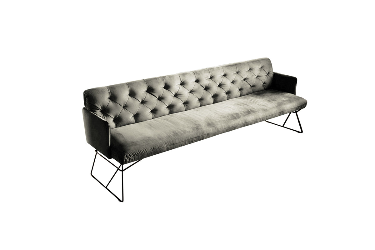 KAWOLA Esszimmerbank CHARME Velvet silber