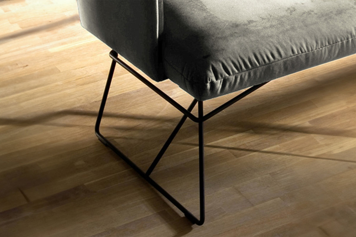 KAWOLA Esszimmerbank CHARME Velvet silber
