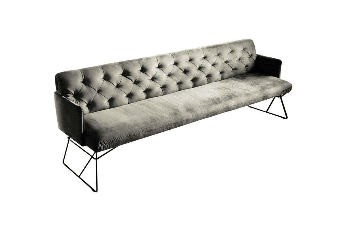 KAWOLA Esszimmerbank CHARME Velvet silber