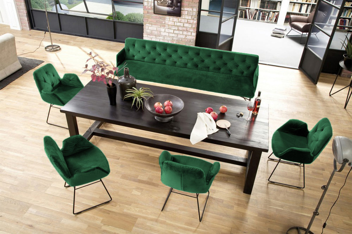 KAWOLA Esszimmerbank CHARME Velvet smaragd