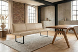 KAWOLA Esszimmerbank ELEEN Leder beige
