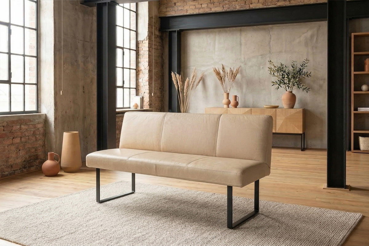 KAWOLA Esszimmerbank ELEEN Leder beige