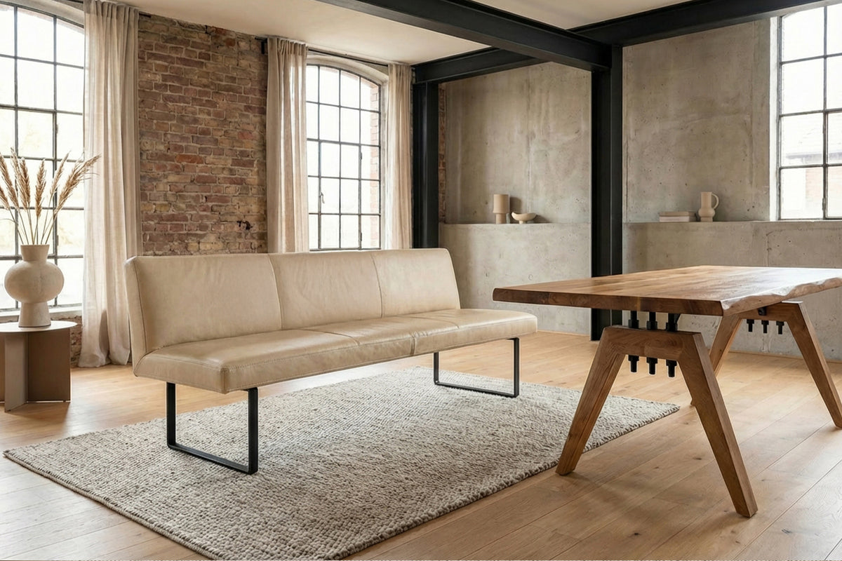 KAWOLA Esszimmerbank ELEEN Leder beige