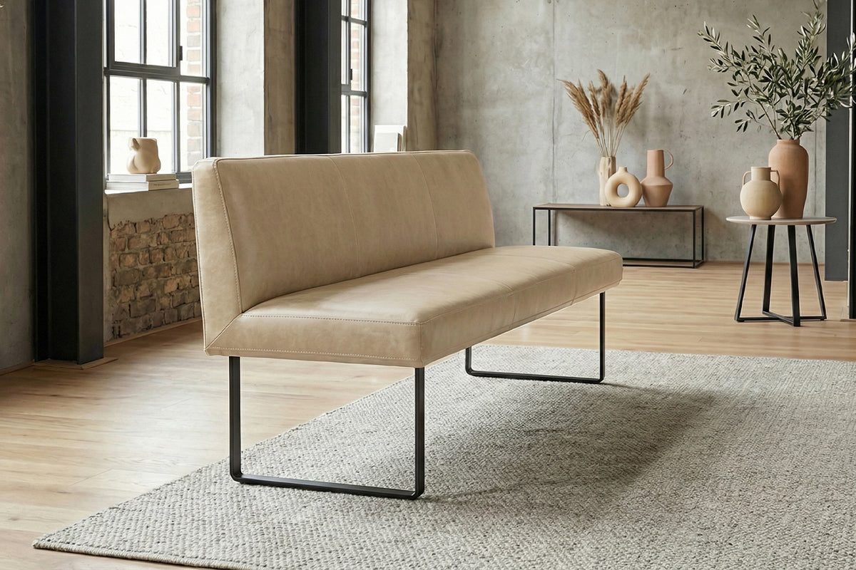KAWOLA Esszimmerbank ELEEN Leder beige