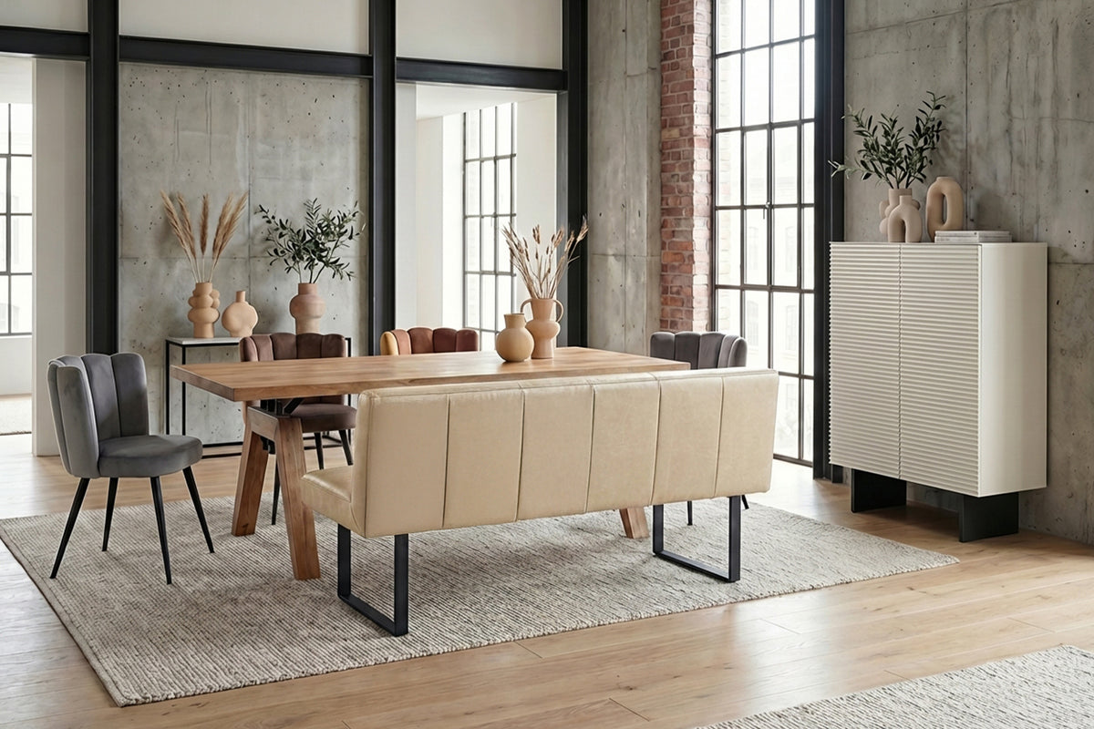 KAWOLA Esszimmerbank ELEEN Leder beige