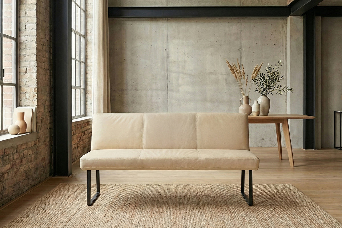 KAWOLA Esszimmerbank ELEEN Leder beige