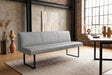 KAWOLA Esszimmerbank ELEEN Leder hellgrau, 2-Sitzer, 123 x 69