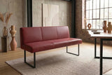 KAWOLA Esszimmerbank ELEEN Leder rot, 2-Sitzer, 163 x 69