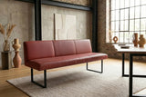 KAWOLA Esszimmerbank ELEEN Leder rot, 3-Sitzer, 243 x 69