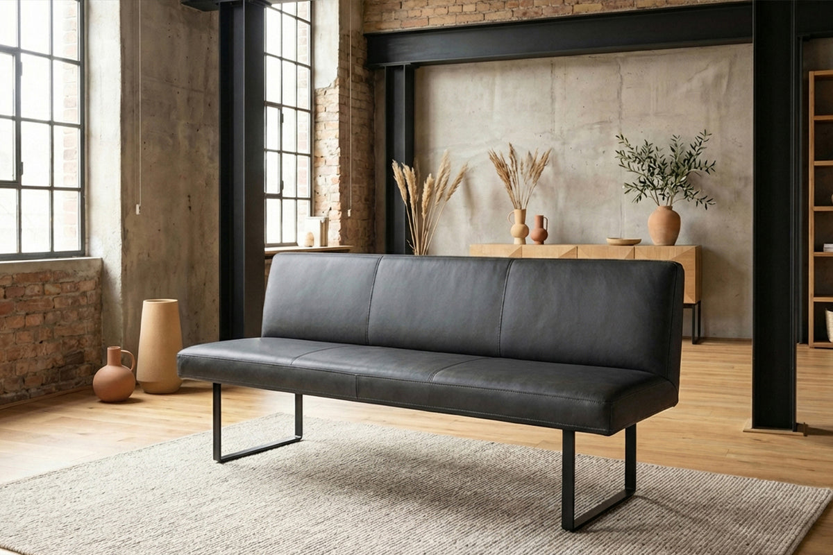 KAWOLA Esszimmerbank ELEEN Leder schwarz