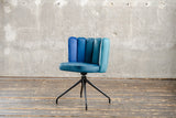 KAWOLA Esszimmerstuhl JADA Drehstuhl Velvet blau