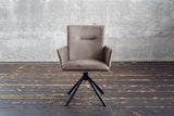 KAWOLA Esszimmerstuhl KYRA Drehstuhl Velvet taupe