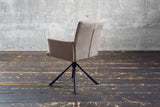 KAWOLA Esszimmerstuhl KYRA Drehstuhl Velvet taupe