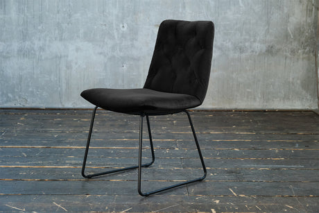 KAWOLA Esszimmerstuhl NEW CHARME Velvet schwarz
