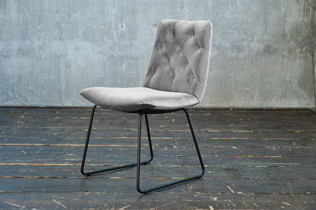 KAWOLA Esszimmerstuhl NEW CHARME Velvet silber
