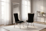 KAWOLA Esszimmerstuhl SELENA Barock Velvet schwarz