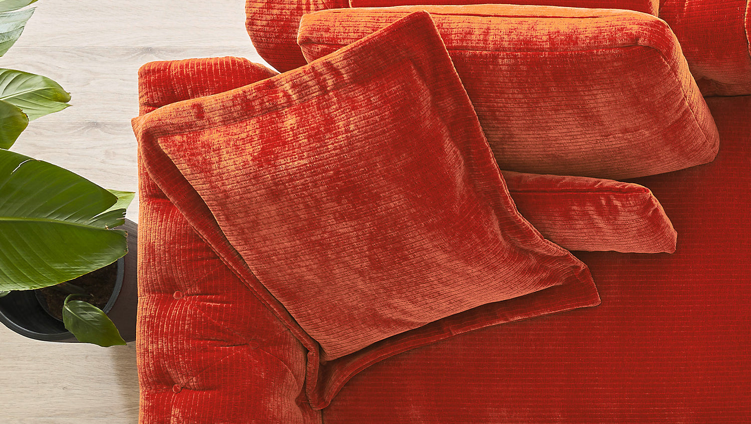 KAWOLA Flatterkissen SEPHI medium Cord Vintage rot