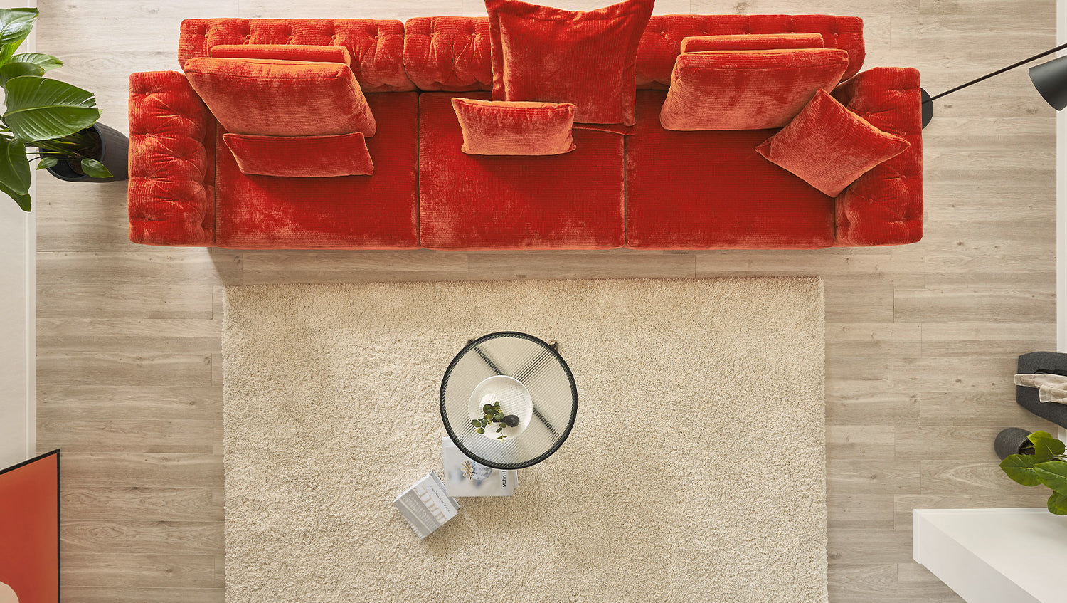 KAWOLA Flatterkissen SEPHI medium Cord Vintage rot