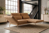 KAWOLA Funktionssofa HOLLY 2-Sitzer Stoff cognac