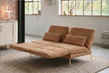 KAWOLA Funktionssofa HOLLY 2-Sitzer Stoff cognac