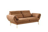 KAWOLA Funktionssofa HOLLY 2-Sitzer Stoff cognac