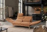 KAWOLA Funktionssofa HOLLY 2-Sitzer Stoff cognac