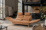 KAWOLA Funktionssofa HOLLY 2-Sitzer Stoff cognac
