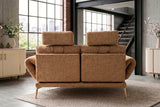 KAWOLA Funktionssofa HOLLY 2-Sitzer Stoff cognac