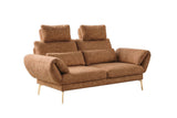 KAWOLA Funktionssofa HOLLY 2-Sitzer Stoff cognac
