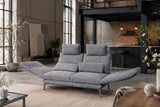 KAWOLA Funktionssofa HOLLY 2-Sitzer Stoff grau