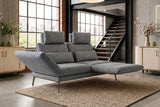 KAWOLA Funktionssofa HOLLY 2-Sitzer Stoff grau