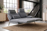 KAWOLA Funktionssofa HOLLY 2-Sitzer Stoff grau