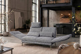 KAWOLA Funktionssofa HOLLY 2-Sitzer Stoff grau