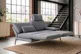 KAWOLA Funktionssofa HOLLY 2-Sitzer Stoff grau